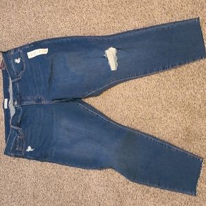 Ava & Viv 24W mid rise skinny raw hem jeans